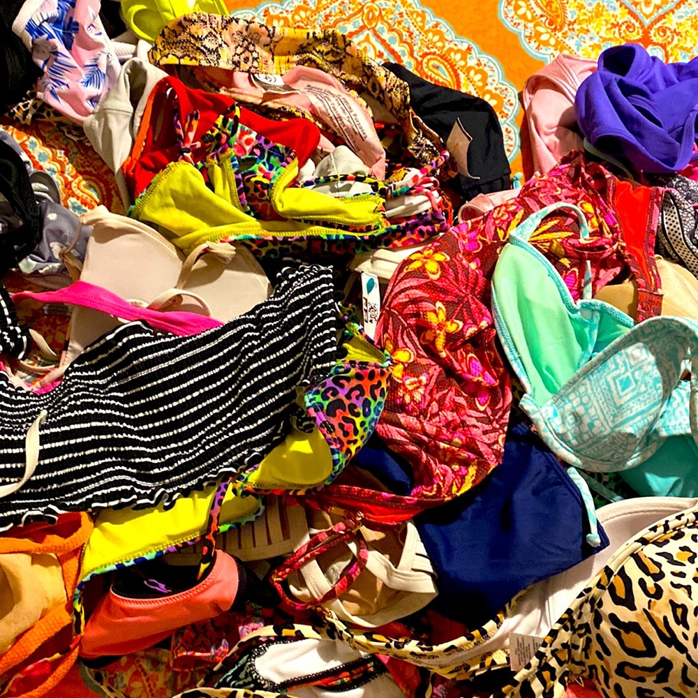 Bathing suit tops and bottoms